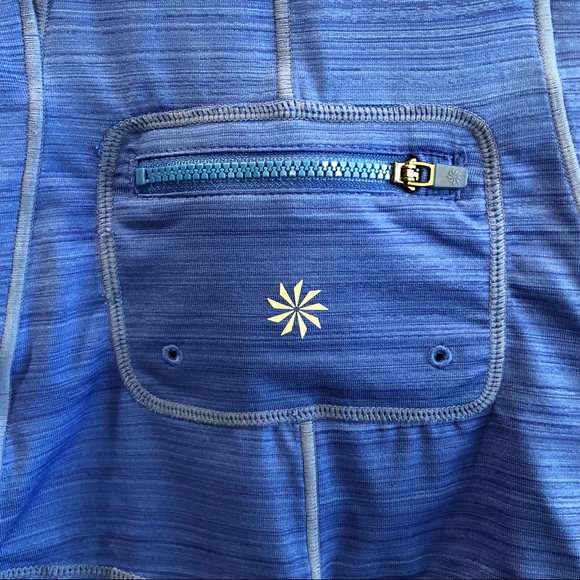 Athleta | Blue Biker Sport Shirt Top - Picture 6 of 7